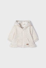 Mayoral Cream Dot Pullover w/Detachable Hood