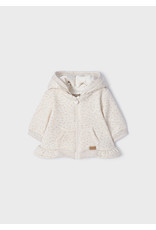 Mayoral Cream Dot Pullover w/Detachable Hood