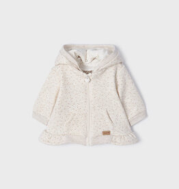 Mayoral Cream Dot Pullover w/Detachable Hood