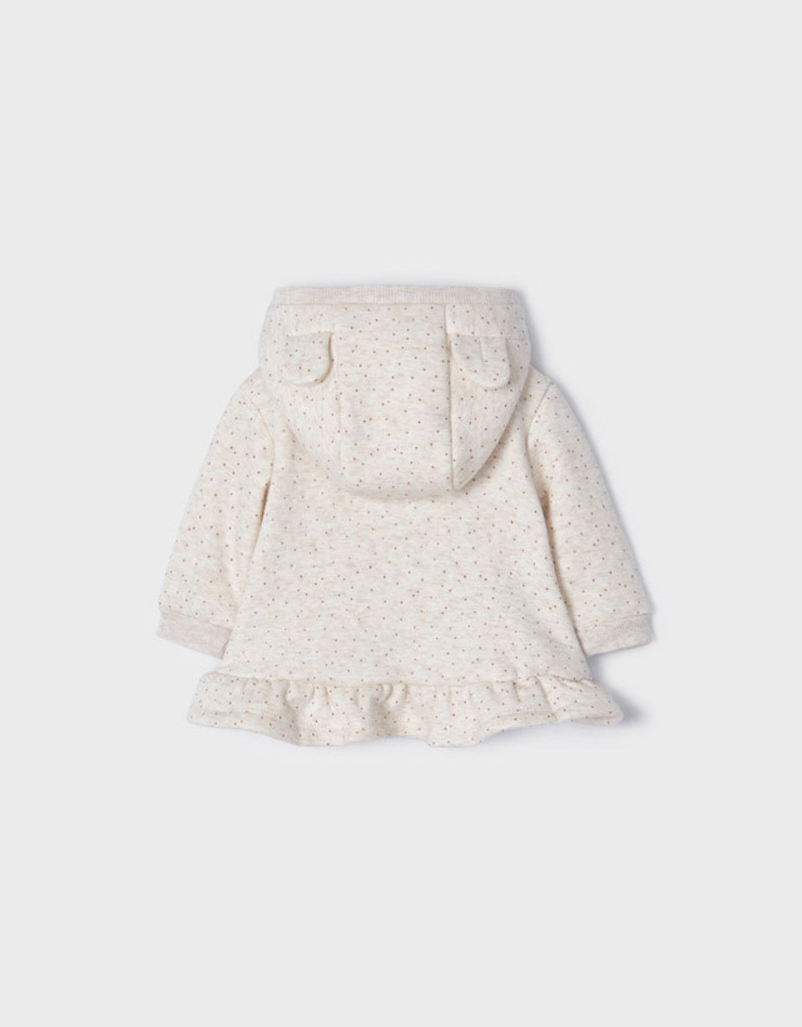 Mayoral Cream Dot Pullover w/Detachable Hood