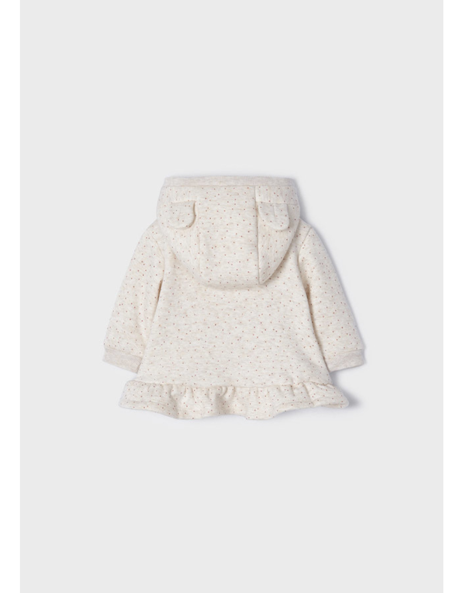 Mayoral Cream Dot Pullover w/Detachable Hood