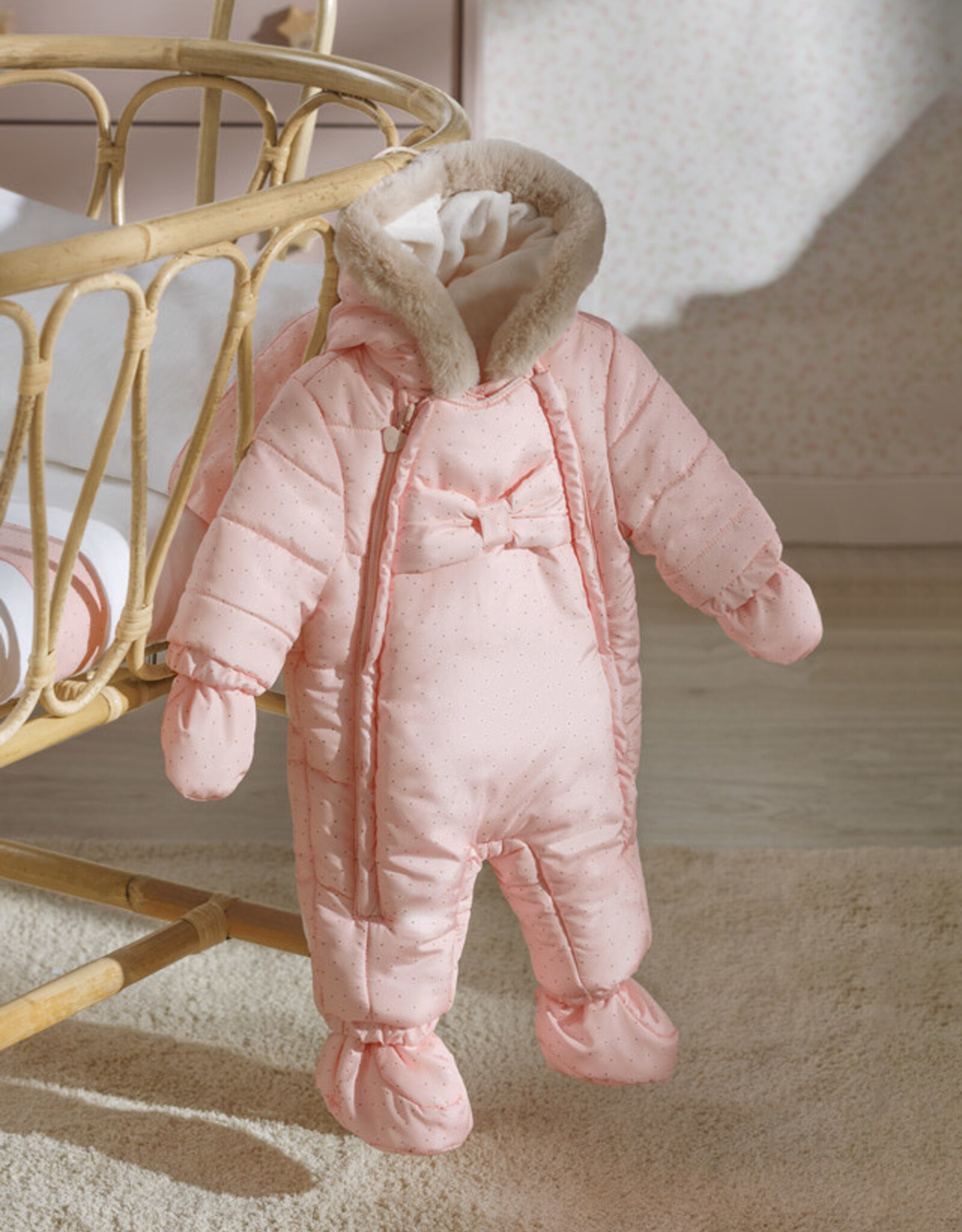 Mayoral Baby Rose Microfiber Snowsuit
