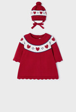 Mayoral Holidays Red Knit Dress w/Hat