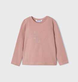 Rose Long Sleeve T-Shirt w/Heart