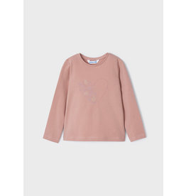 Rose Long Sleeve T-Shirt w/Heart