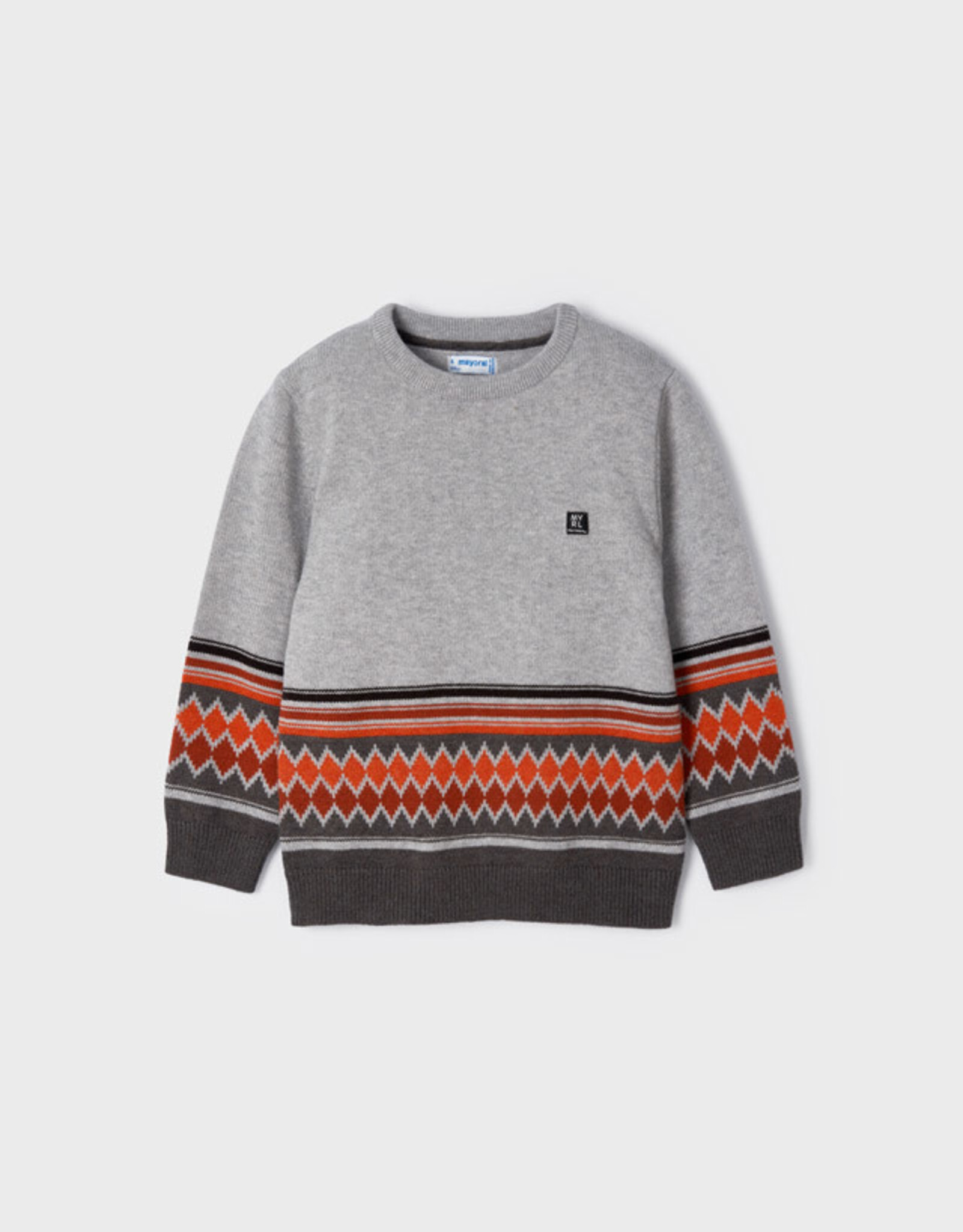 Heather Grey Jacquard Jumper