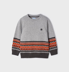 Heather Grey Jacquard Jumper