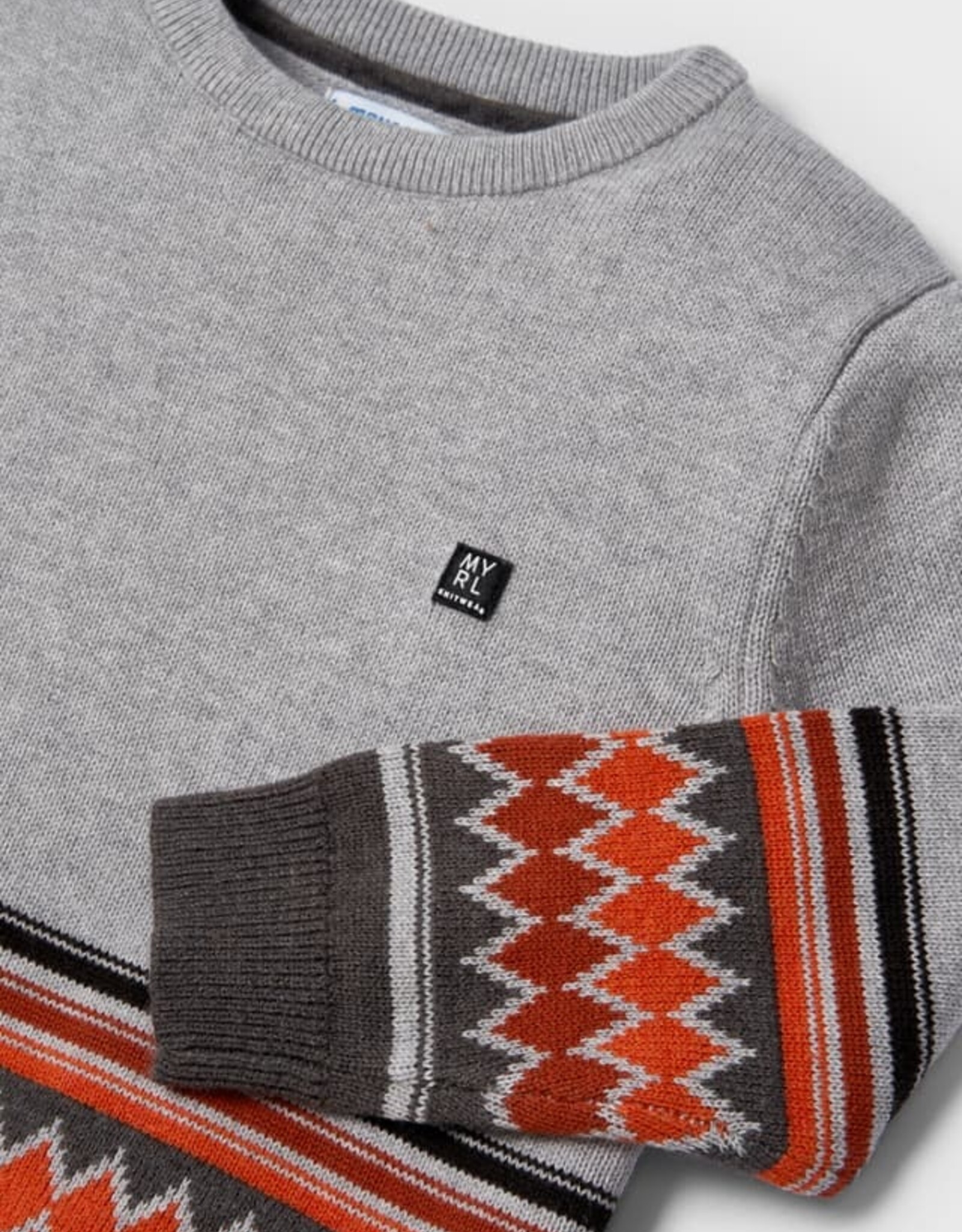 Heather Grey Jacquard Jumper