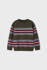 Mayoral Forest Green Striped Jumper