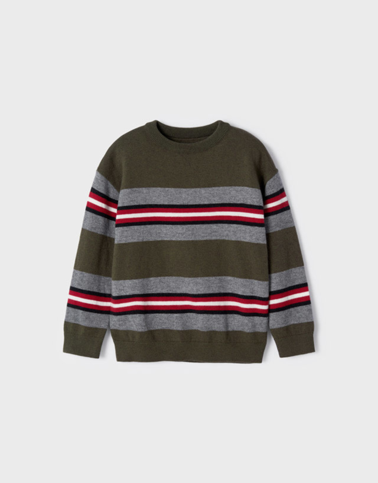 Mayoral Forest Green Striped Jumper