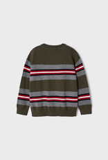 Mayoral Forest Green Striped Jumper