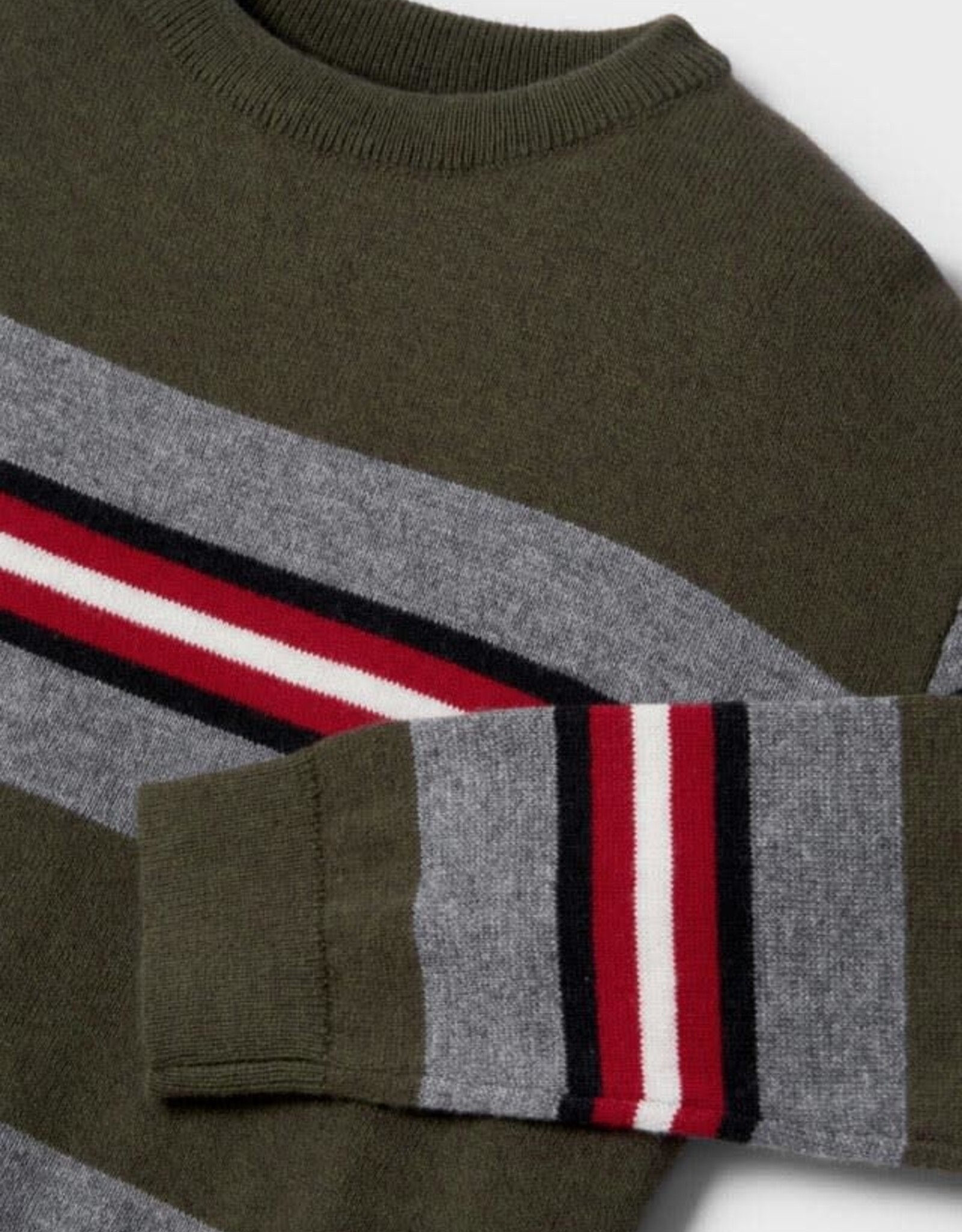 Mayoral Forest Green Striped Jumper