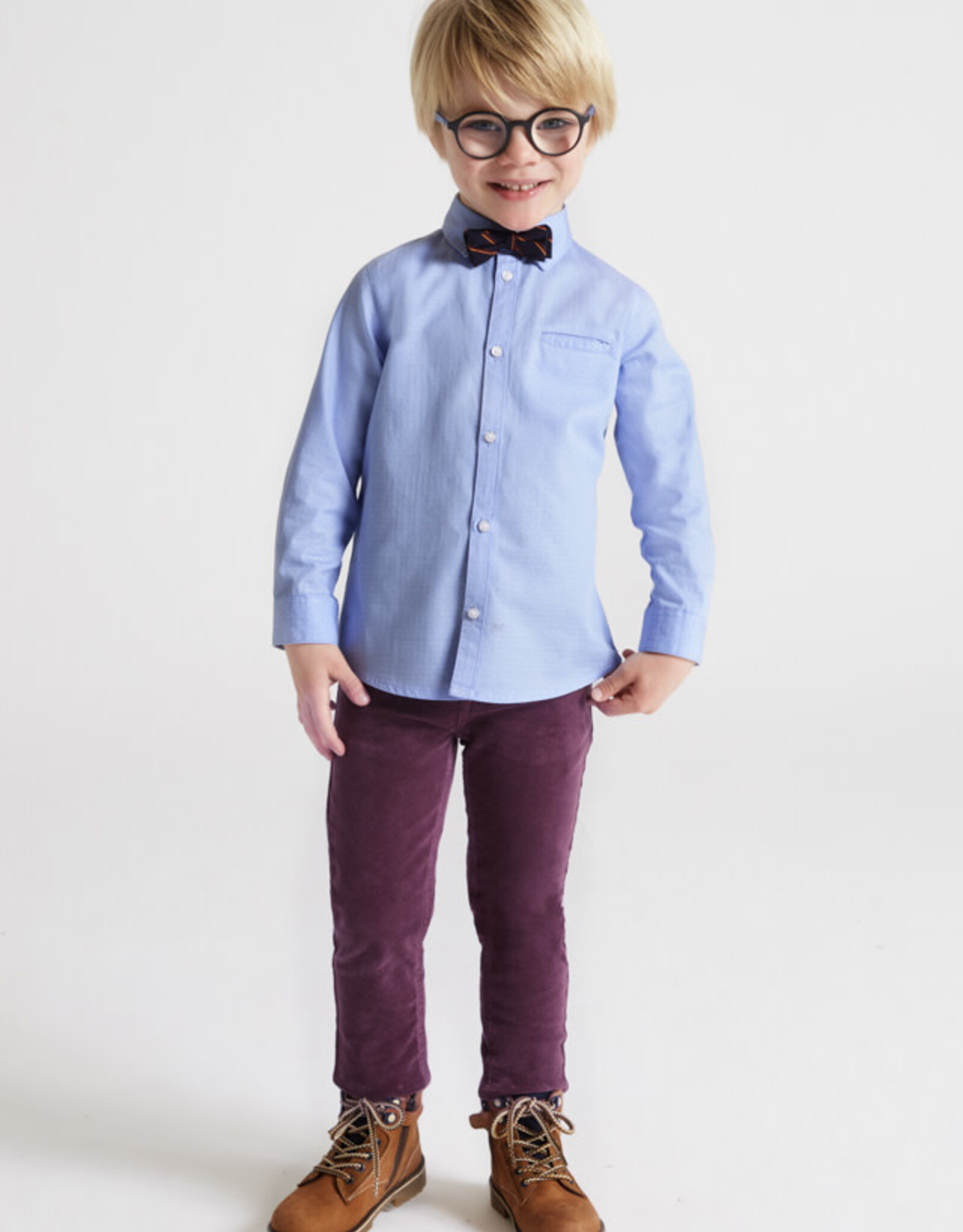 Plum Slim Fit Corduroy Trousers