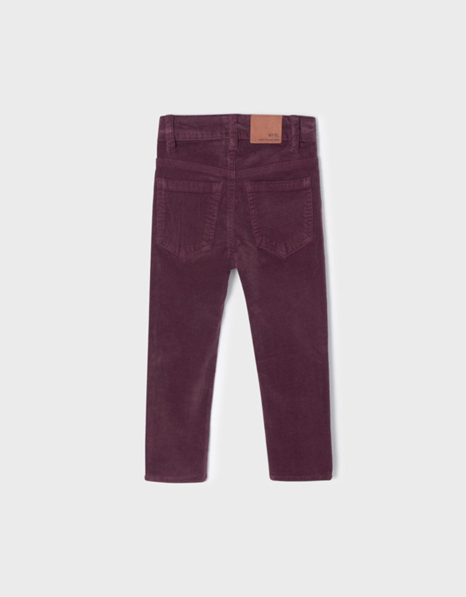 Plum Slim Fit Corduroy Trousers