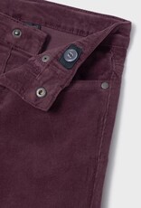 Plum Slim Fit Corduroy Trousers