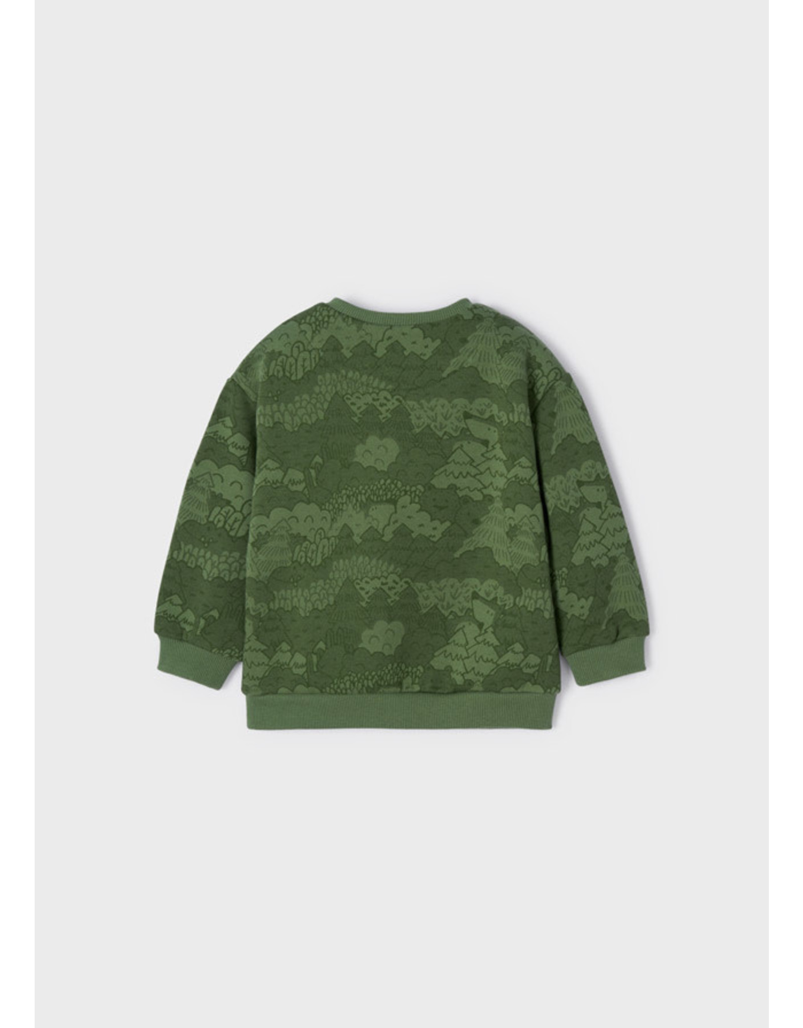 Mayoral Moss Green Forest Print Pullover