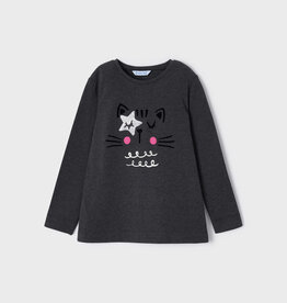 Charcoal Kitty Long Sleeve