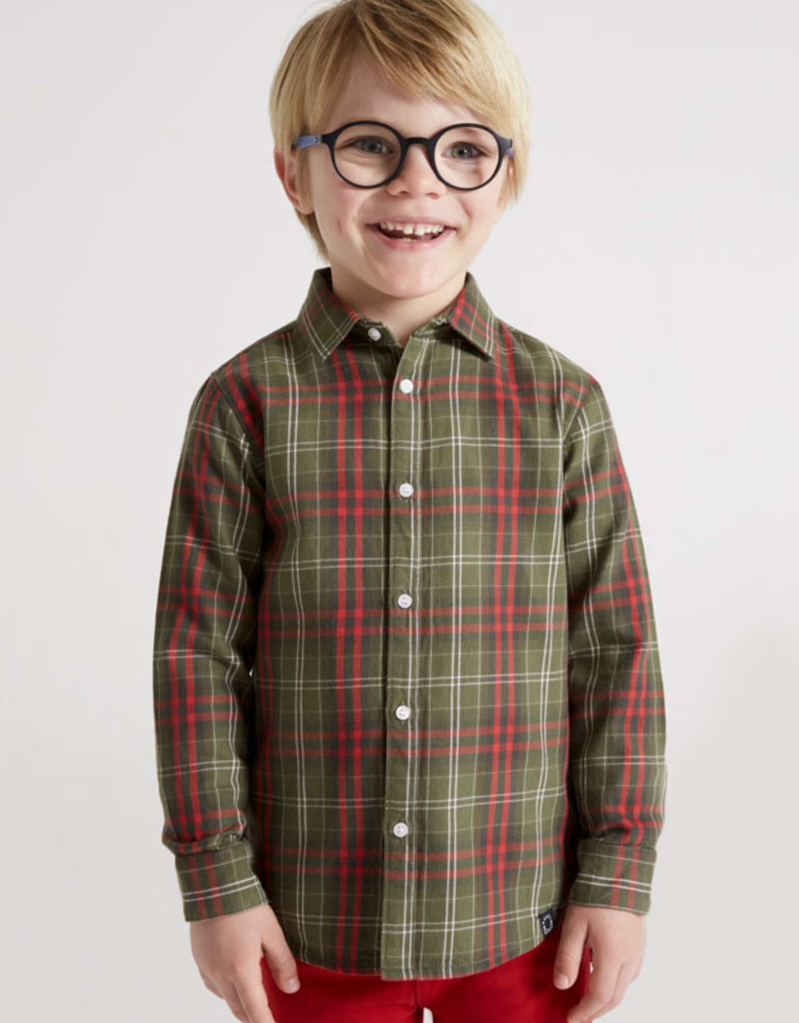 Mayoral Forest-Red Checked Shirt
