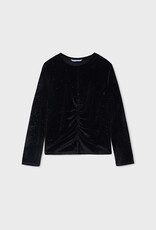 Mayoral Black Velvet Glitter Long Sleeve