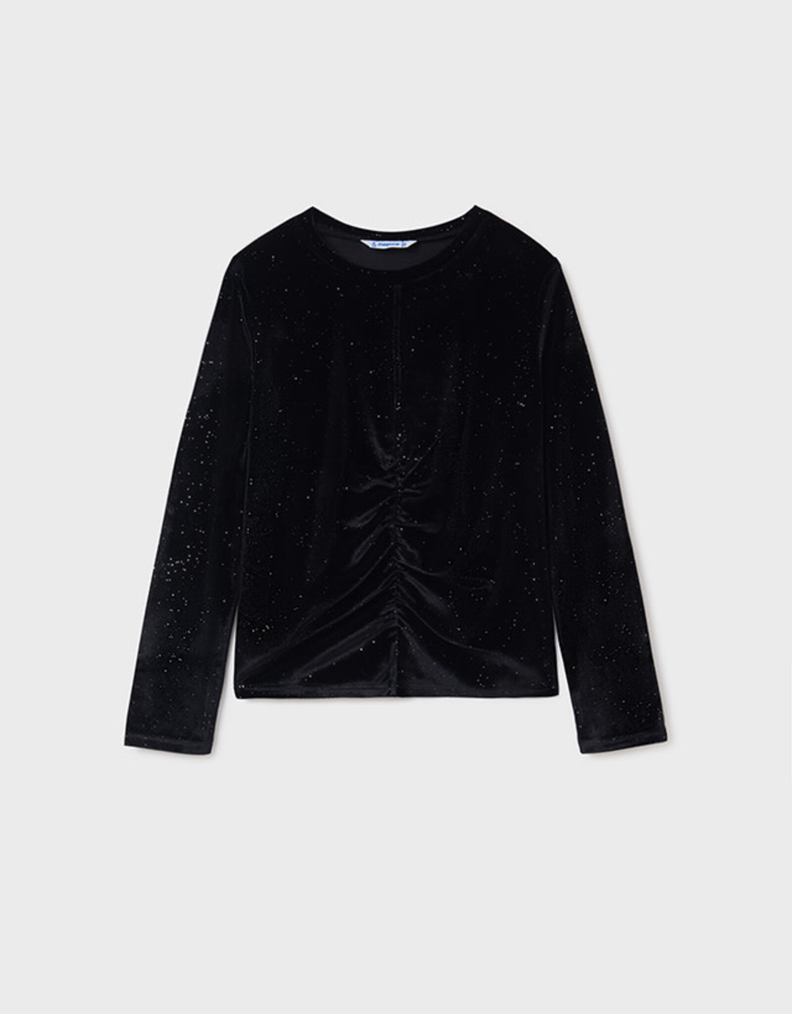 Mayoral Black Velvet Glitter Long Sleeve