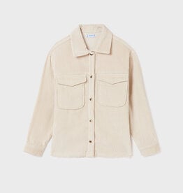 Mayoral Tween Corduroy Overshirt in Chickpea