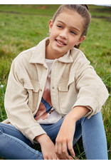 Mayoral Tween Corduroy Overshirt in Chickpea