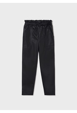 Mayoral Black Faux Leather Pant