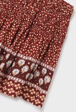 Mayoral Maroon Floral Printed Skirt
