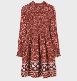 Mayoral Maroon Floral Printed Dress