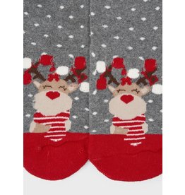 Mayoral Red Reindeer Kids Non-slip Socks