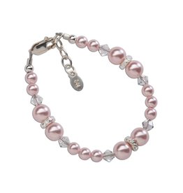 Cherished Moments Sadie Sterling Silver Bracelet w/Pink Swarovski Pearl and Rondelle