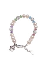 Cherished Moments Sweet Cupcake Sterling Silver Swarovski Pearl Bracelet with Cupcake Charm
