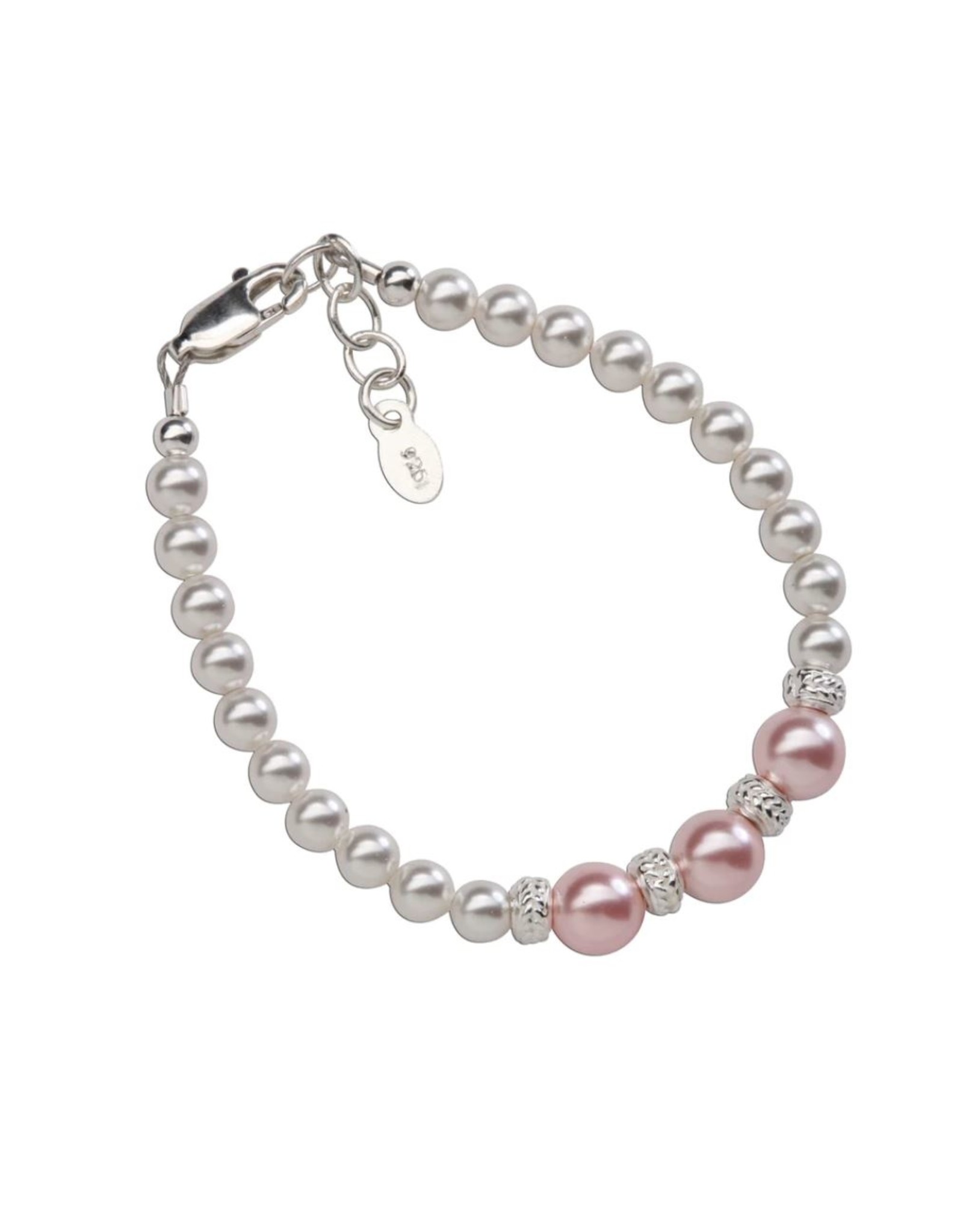 Cherished Moments Paige Sterling Silver Bracelet w/Swarovski Pearl and Stardust Beads