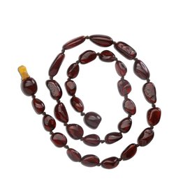 Cherished Moments Dark Cherry Amber Teething Necklace