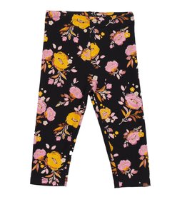 Noruk Black Floral 3/4 Legging