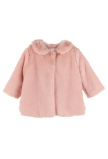 Casero Cozy Fur Long Jacket in Pink