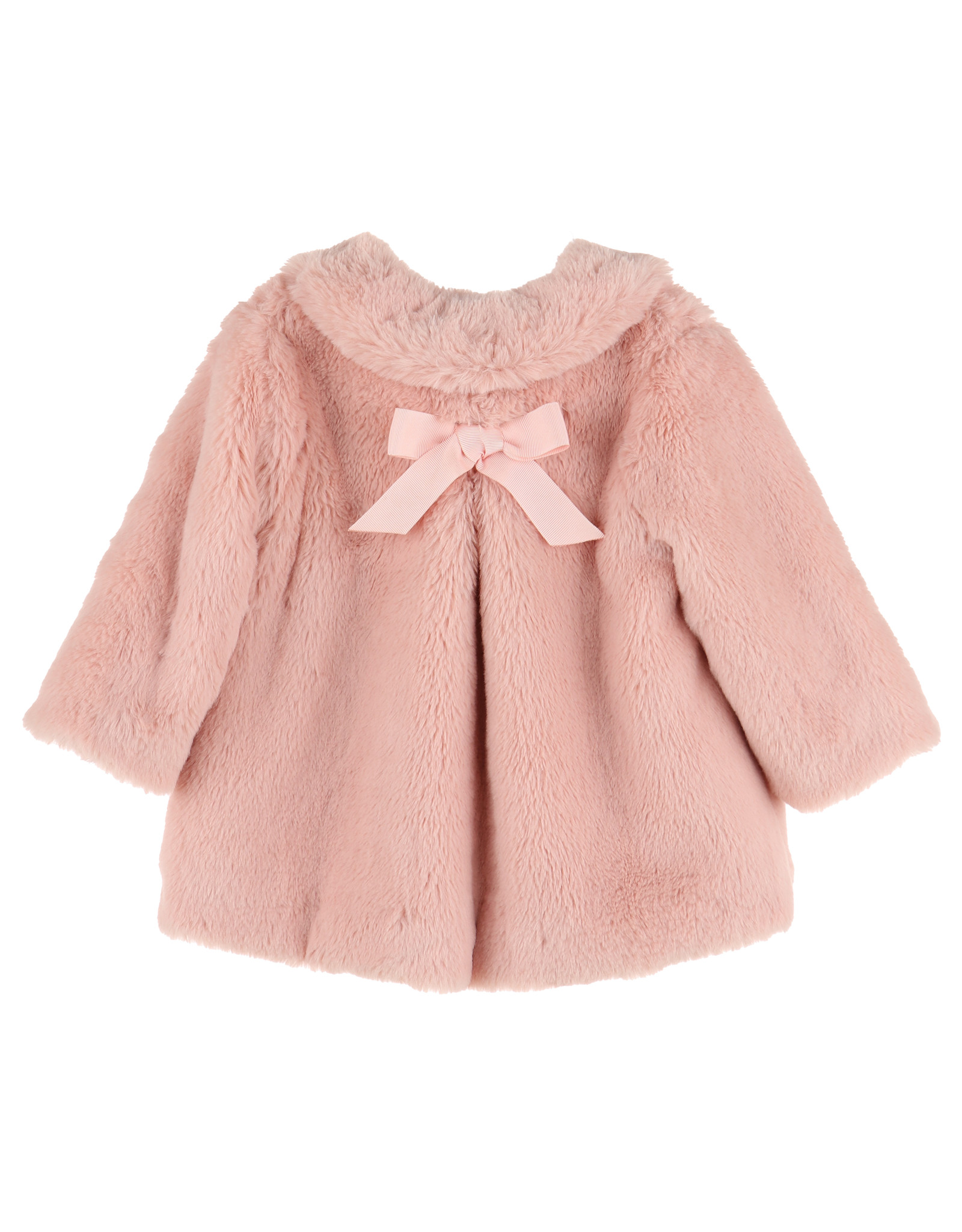 Casero Cozy Fur Long Jacket in Pink