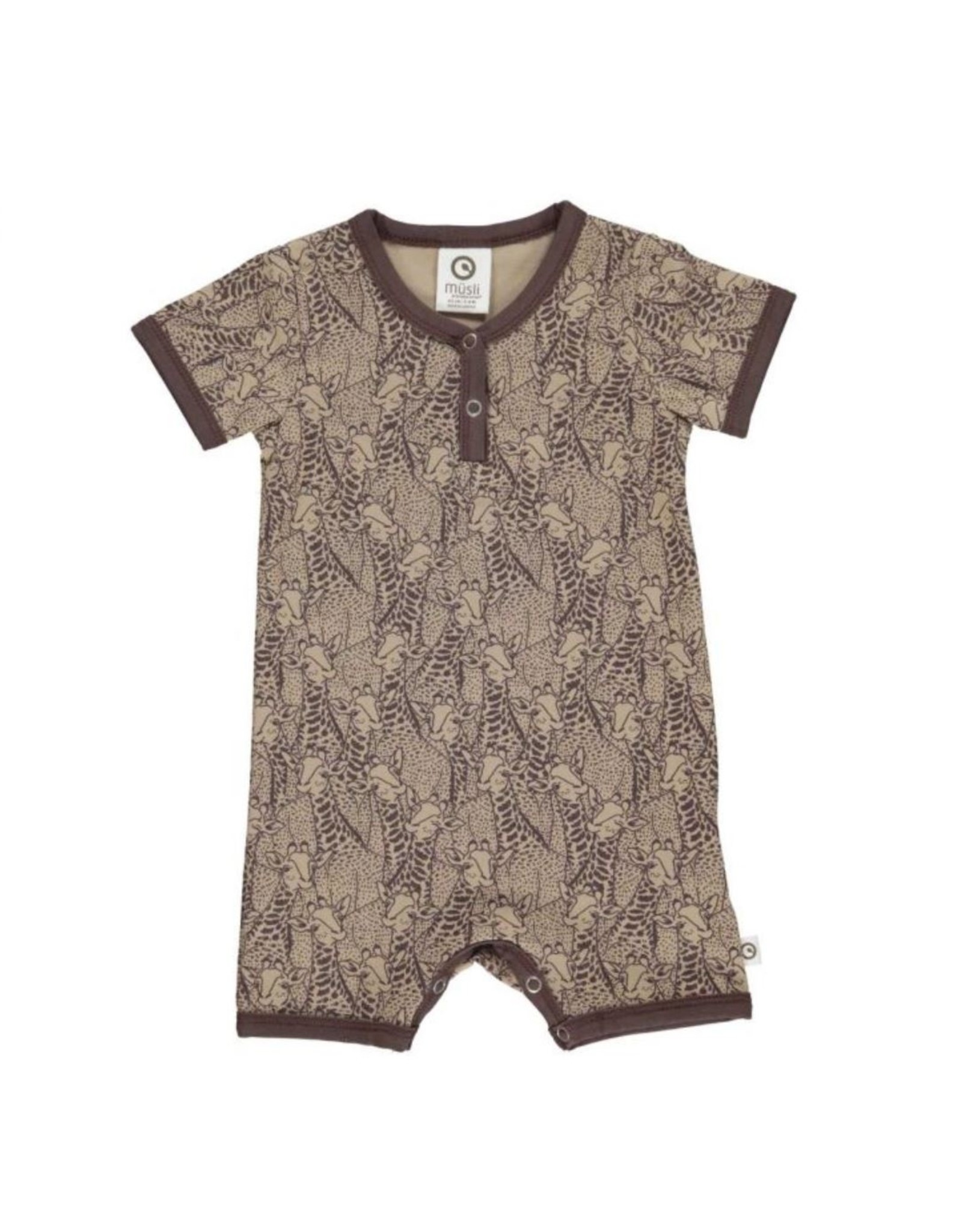 Green Cotton Giraffe Beach Bodysuit