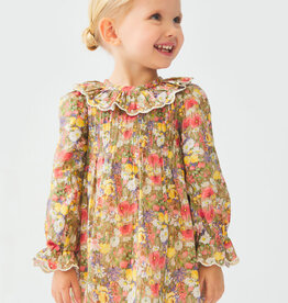 Abel & Lula Toddler Blush Poplin Dress with Collar