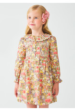 Abel & Lula Girls Blush Poplin Dress with Collar