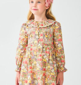 Abel & Lula Girls Blush Poplin Dress with Collar