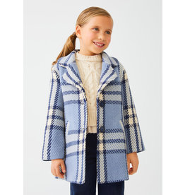 Abel & Lula Blue Plaid Formal Coat