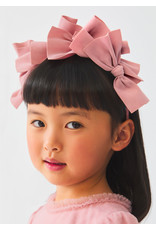 Abel & Lula Faux Suede Bows Headband in Rose