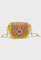 Abel & Lula Orange-Yellow Faux Fur Bag