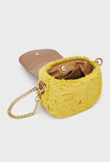 Abel & Lula Orange-Yellow Faux Fur Bag