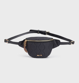 Abel & Lula Satin Bum Bag in Charcoal