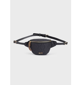 Abel & Lula Satin Bum Bag in Charcoal