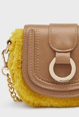 Abel & Lula Orange-Yellow Faux Fur Bag