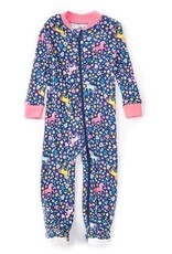 Little Me Unicorn Zip Front Footie Pajama