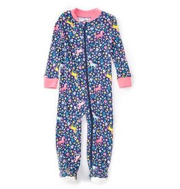 Little Me Unicorn Zip Front Footie Pajama